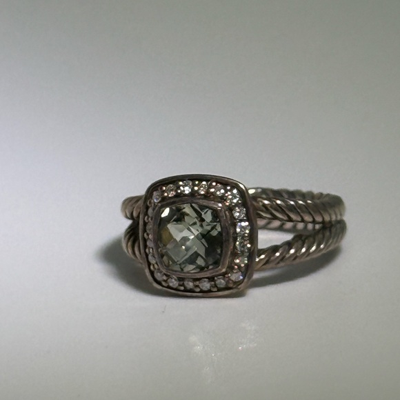 David Yurman Jewelry - David Yurman petite Albion prasiolite ring with white diamonds
